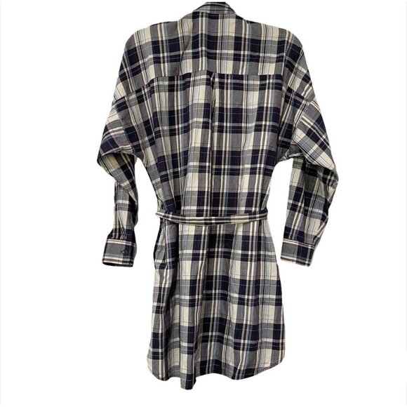 ATM Plaid Shirt Dress S - Picture 8 of 8